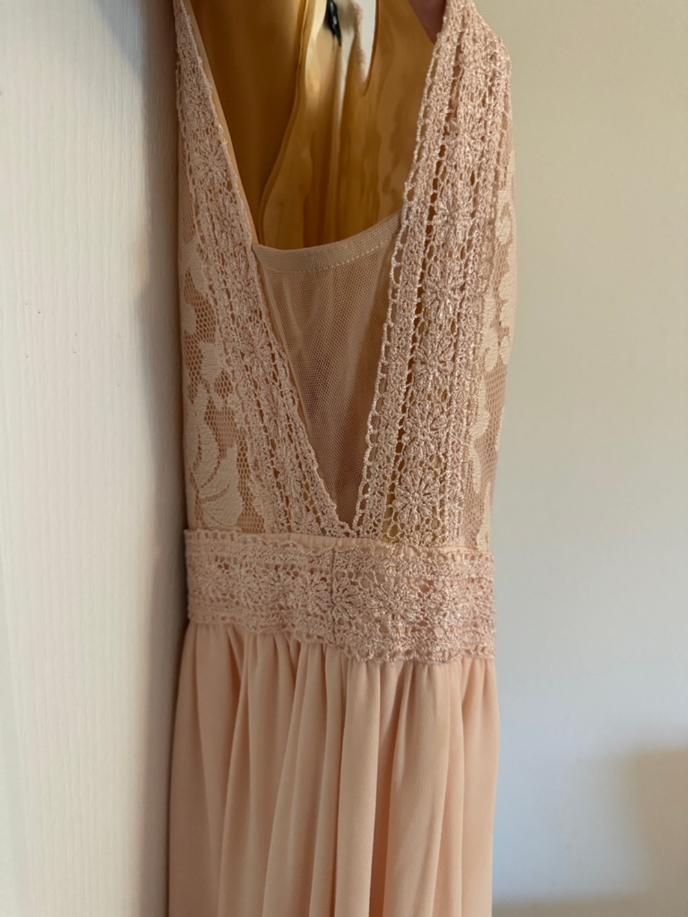 Lulu's Blush Pink Lace Bodice Maxi Dress - Picture 4 of 4
